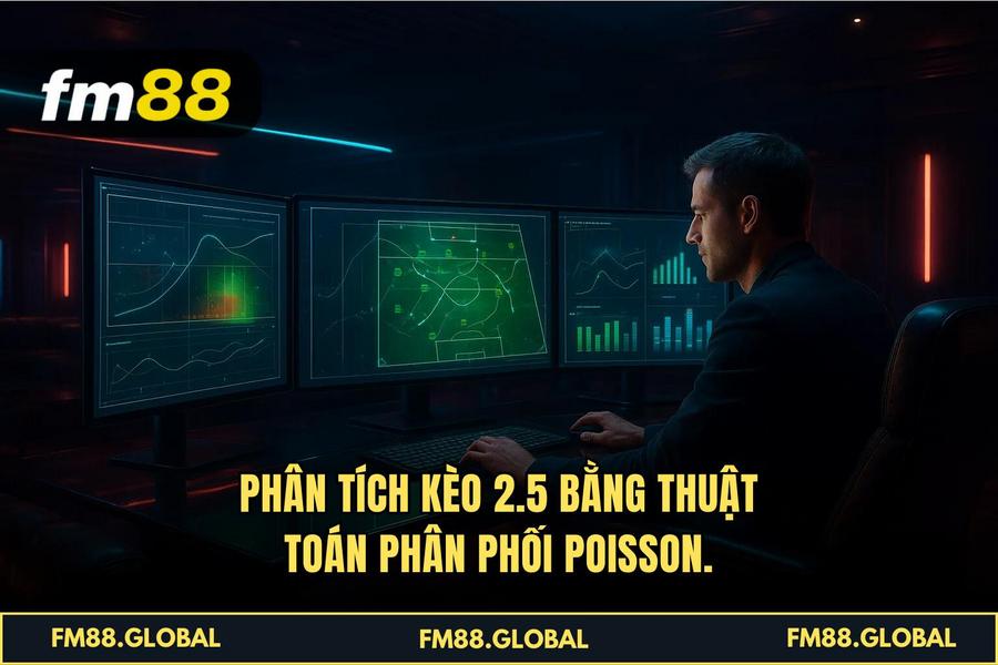 Phân tích Kèo 2.5 bằng thuật toán phân phối Poisson.
