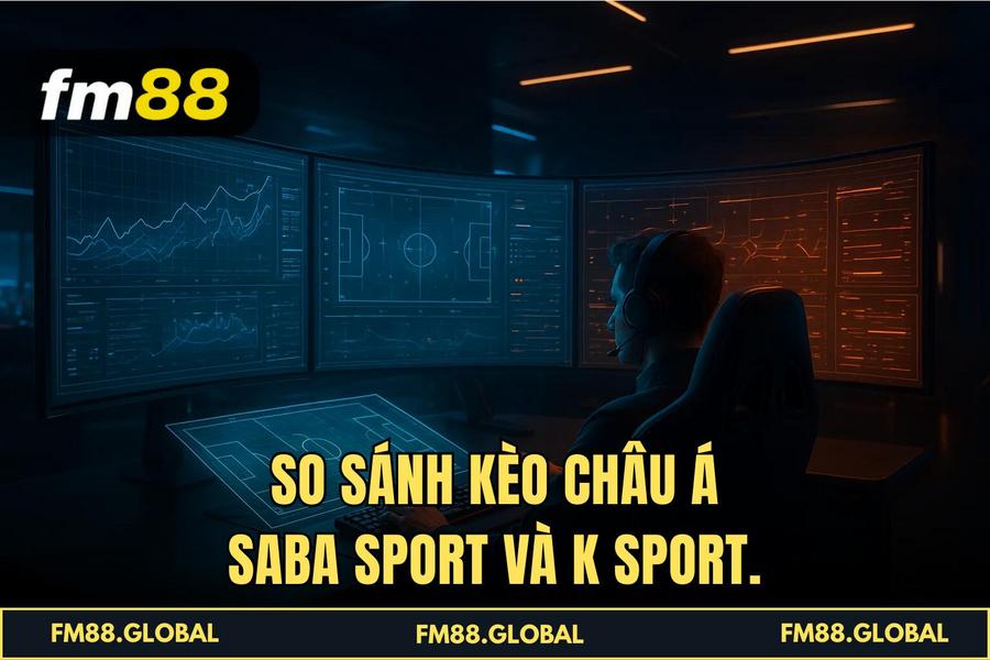 So sánh Kèo Châu Á Saba Sport và K Sport.